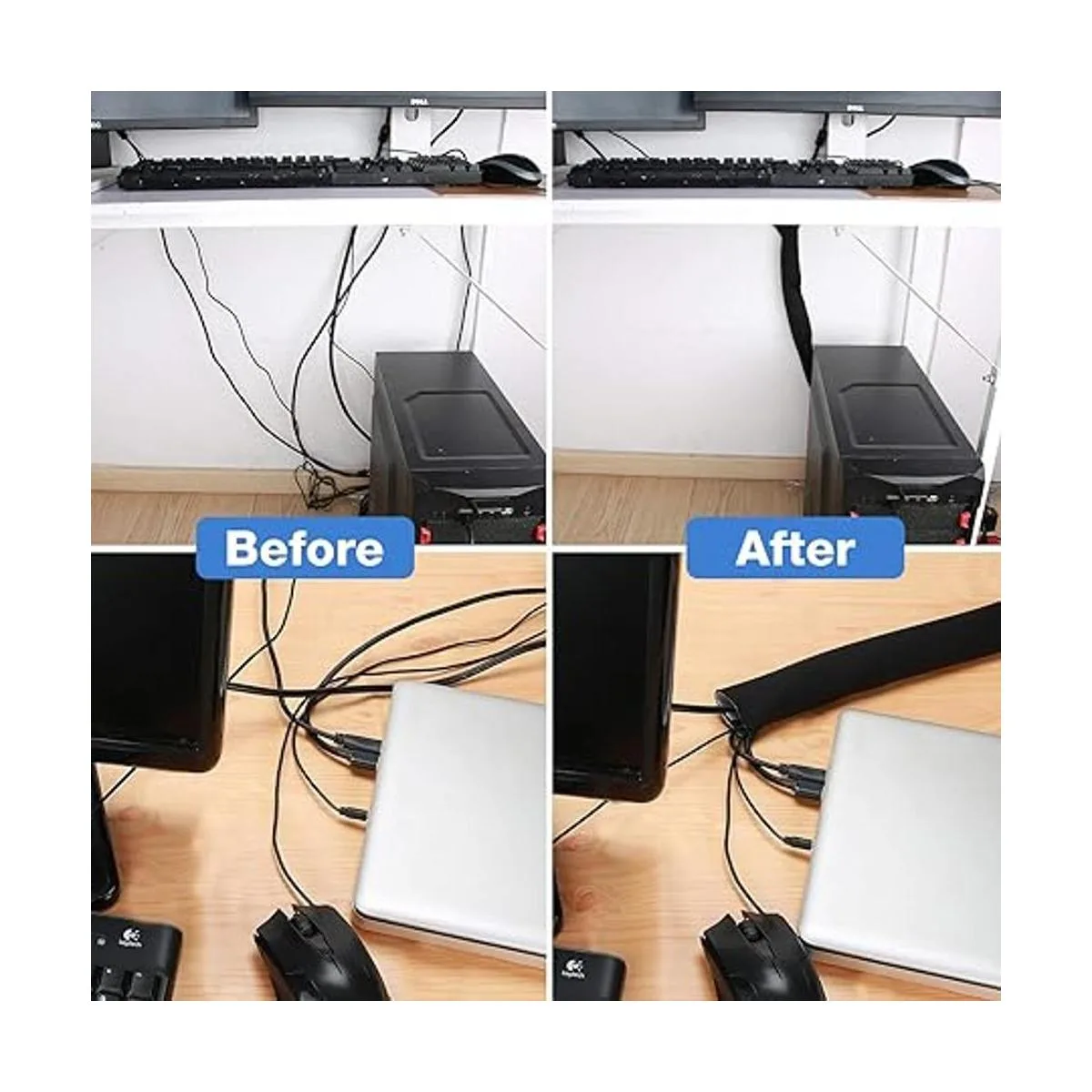 JOTO Paquete de 2 fundas de gestión de cables de 10.83_6