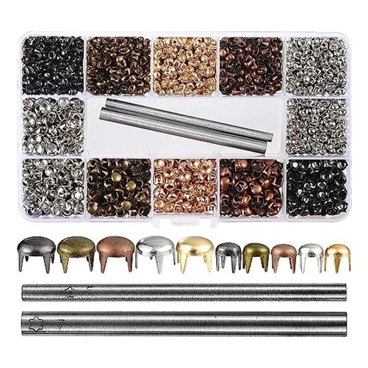 Juego de 2700 piezas de cuentas redondas de colores