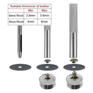 Juego de 640 remaches de cuero de colores mezclados