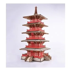 Rompecabezas de madera 3D modelo de edificios de templos_6