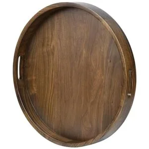 KINGCRAFT Bandeja redonda grande de 24 x 24 pulgadas