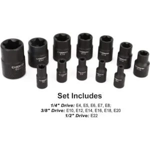 CASOMAN Juego de 25 piezas de enchufe Torx y enchufe