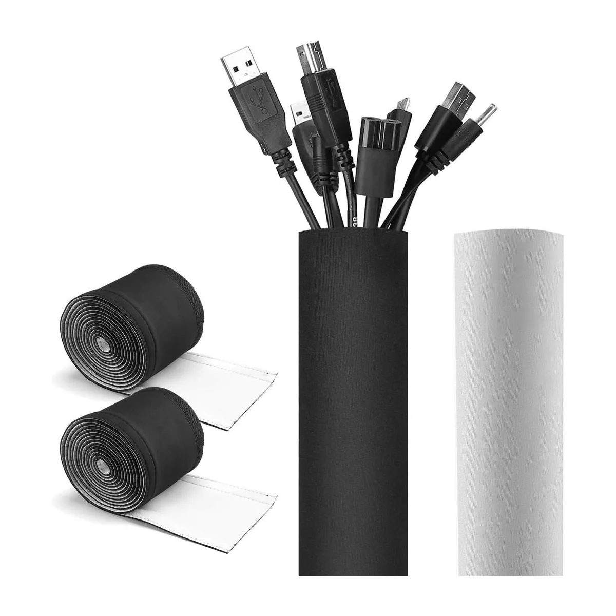 JOTO Paquete de 2 fundas de gestión de cables de 10.83_1