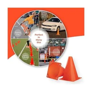CARTMAN 9 Inch 12 Pack Plastic Training Cones Traffic