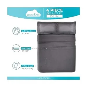 DREAMCARE Sábanas completas de bolsillo extra profundo_4