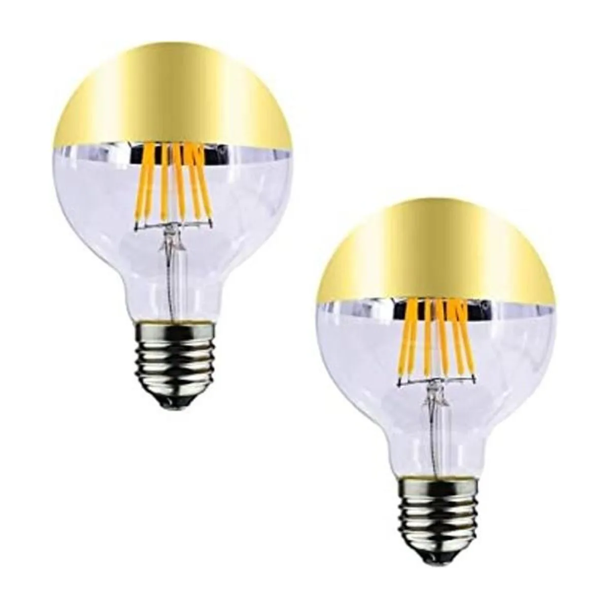 MD Lighting Bombilla E26 de 8 W semitransparente G25