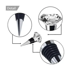 JETKONG 3 tapones de vino de cristal tapón de botella de_2