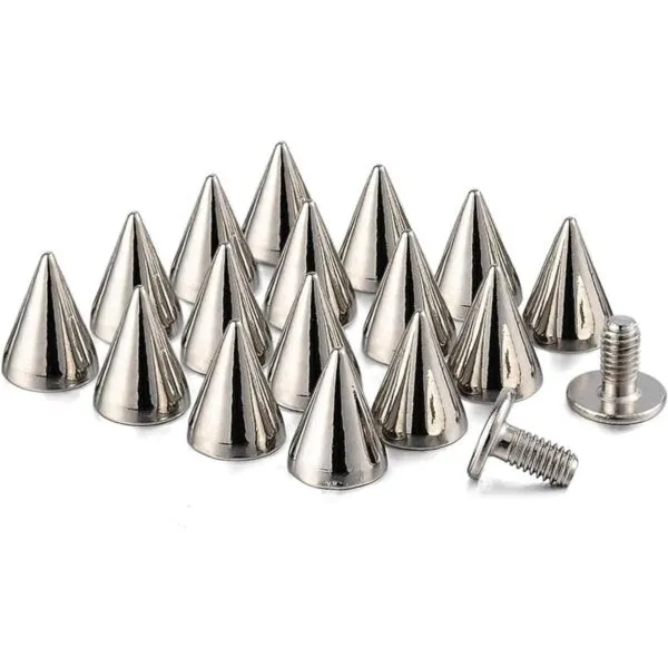 Pinchos y pernos de 0.374 in de metal con punta de cono de