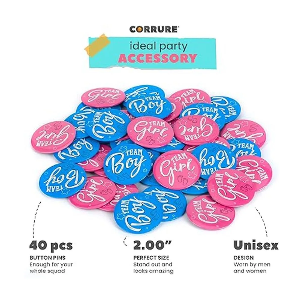 Corure 40 pines de botón de revelación de género de 2_3