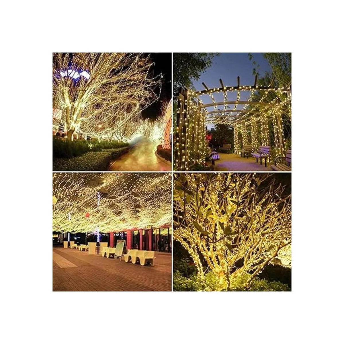 Paquete de 2 100 luces LED solares de 42 pies 8 modos de_6