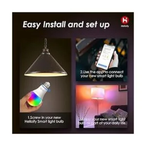 Helloify Bombilla LED inteligente A19 WiFi compatible con_6