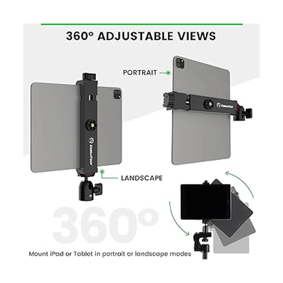 KobraTech TabMount 360 Soporte de trípode para iPad con_4