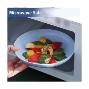 Shopwithgreen Platos reutilizables de plástico de trigo_6