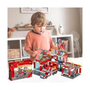QLT QIAOLETONG Kit de construcción de estación de bomberos_6