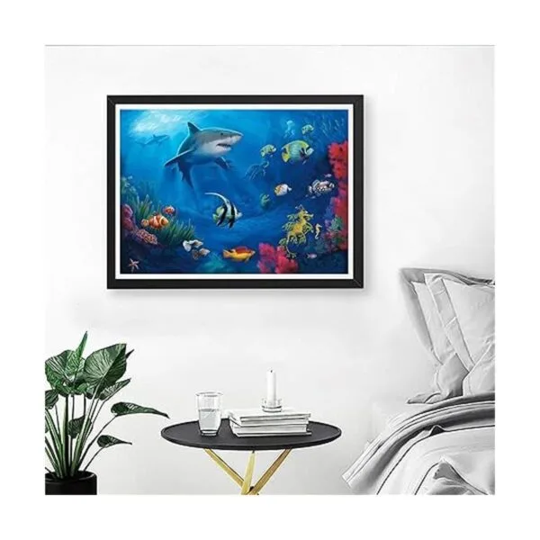 Pintura de diamantes 5D con diseño de mundo submarino