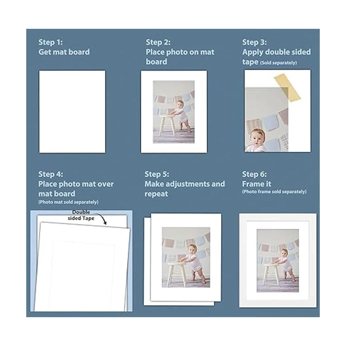 Golden State Art Alfombrillas blancas sin cortar de 16 x