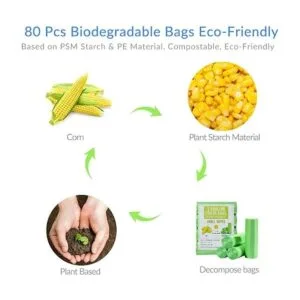 Bolsas de basura pequeñas de 2.6 galones biodegradables