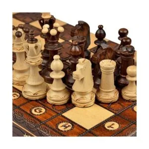 Juego de ajedrez europeo hecho a mano con flores tabla de_4