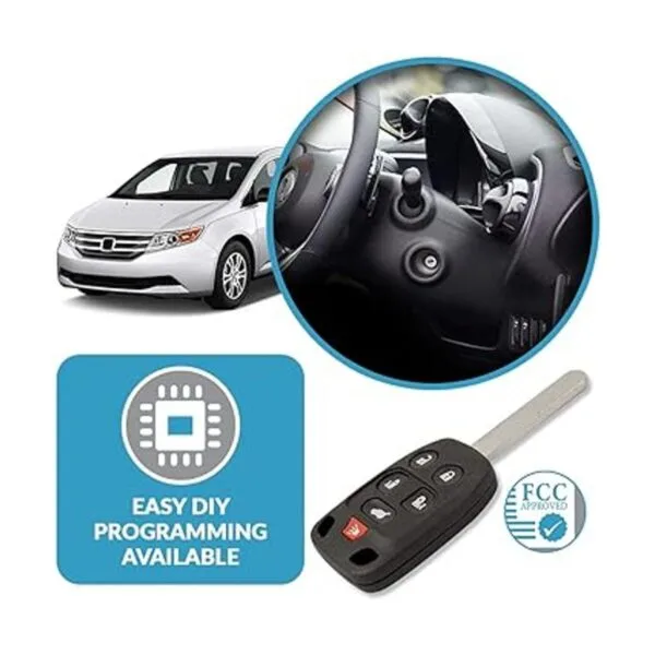 Keyless2Go Repuesto para llave de coche de 6 botones sin_5