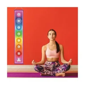 Funnytree Tapiz grande de yoga de 12 x 71 pulgadas diseño_3