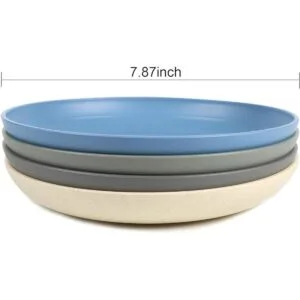 Shopwithgreen Platos reutilizables de plástico de trigo_2