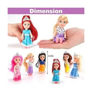 Liberty Imports Juego de 6 muñecas de princesa de bolsillo