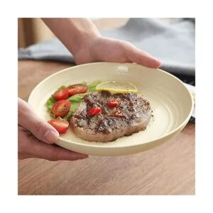 Shopwithgreen Platos reutilizables de plástico de trigo_4