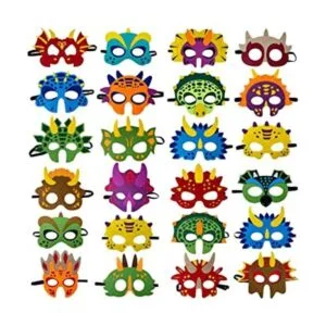 Máscaras de dinosaurios para fiestas paquete de 24_1