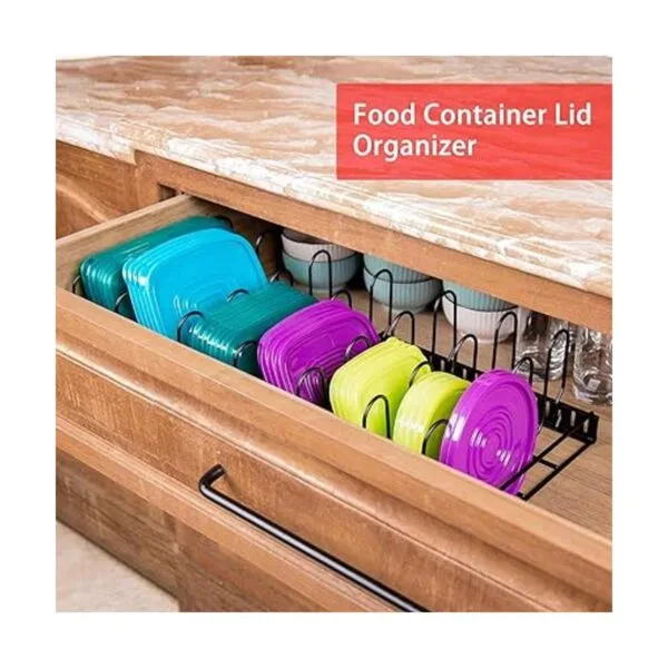 Organizador de tapa de recipiente de alimentos expandible_5