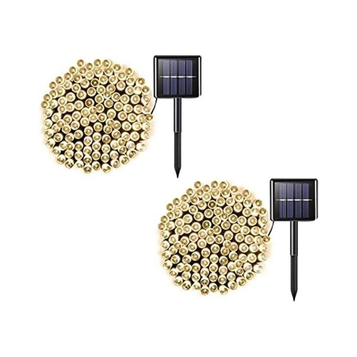 Paquete de 2 100 luces LED solares de 42 pies 8 modos de_1
