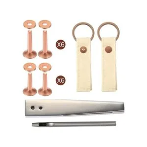 Remachadora y remachadora de cobre rojo con fijador de