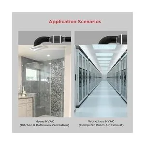 TURBRO AirSupply Conducto de aluminio negro Negro