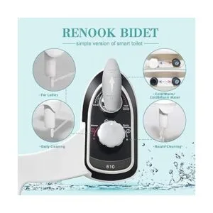 RENOOK Accesorio para bidé de inodoro con doble boquilla_3
