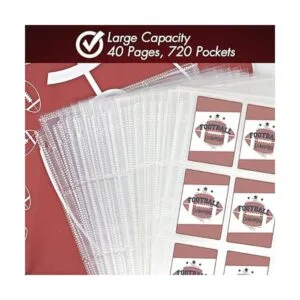 720 Pockets Football Card Binder with Sleeves fit for_6