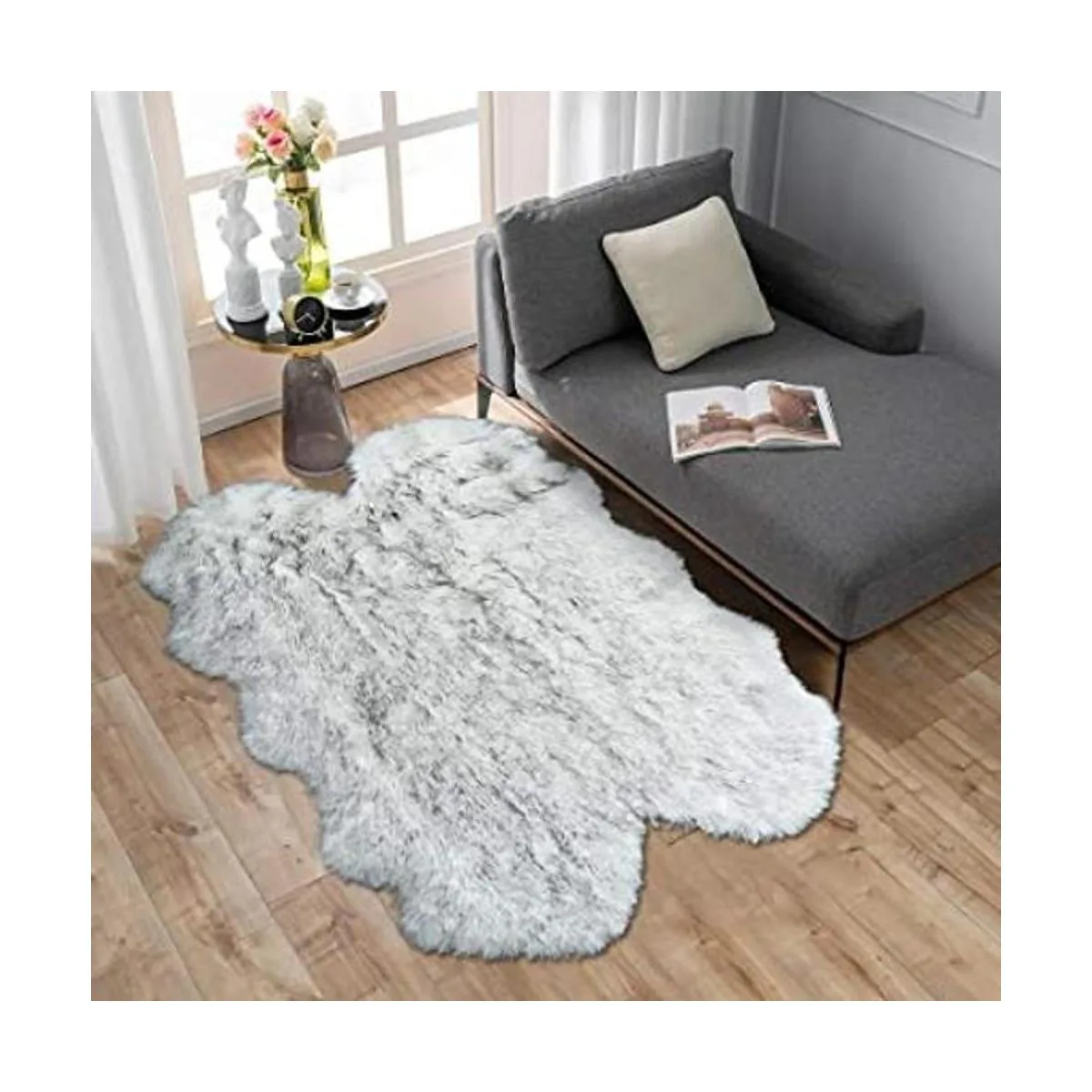 Carvapet Alfombra de piel de oveja sintética para funda_1