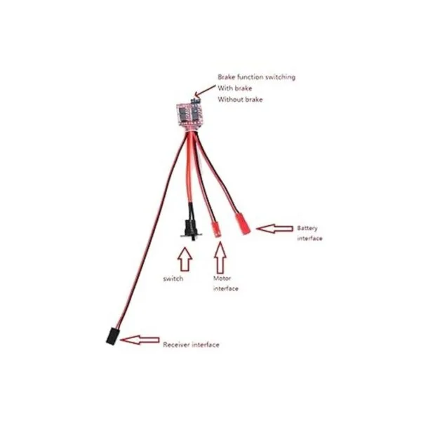 RC 20A Controlador de velocidad electrónico ESC cepillado_2