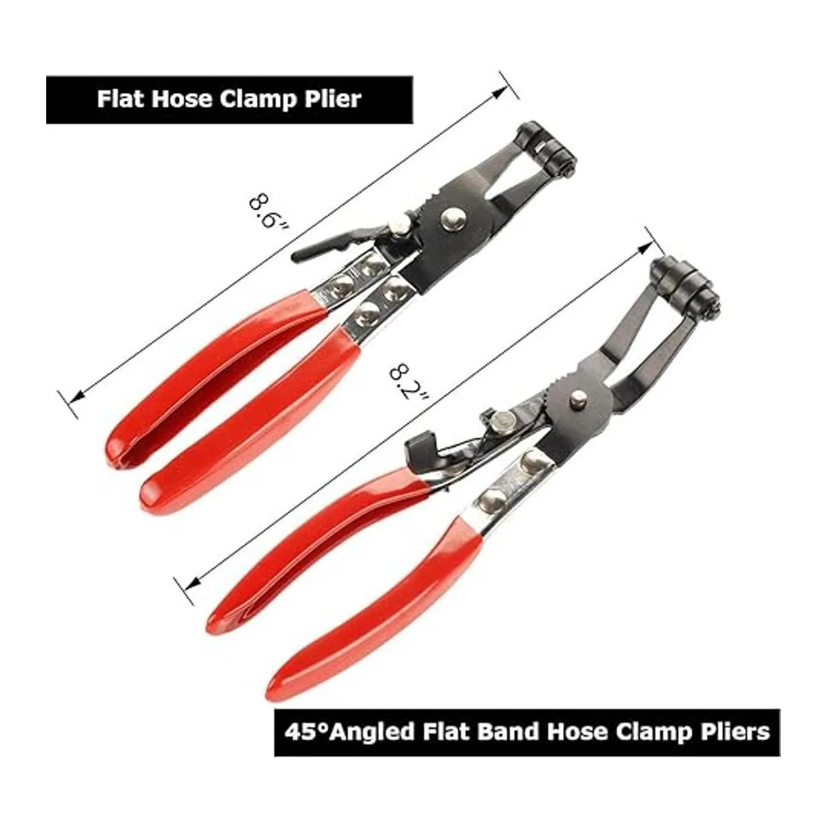 2 alicates de abrazadera de manguera plana y alicates de