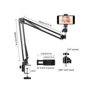 Overhead Video Mount Articulating ArmCell Phone Holder_5