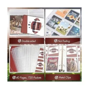 720 Pockets Football Card Binder with Sleeves fit for_4