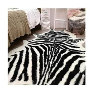 Alfombra de piel sintética de piel de vaca con estampado