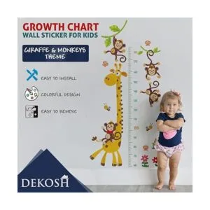 DEKOSH Giraffe Monkeys Tabla de pared de altura para_4