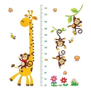 DEKOSH Giraffe Monkeys Tabla de pared de altura para_3