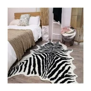 Alfombra de piel sintética de piel de vaca con estampado