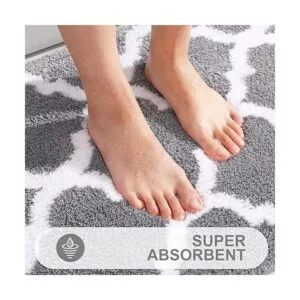 OLANLY juego de 2 tapetes de baño de microfibra tapete_3