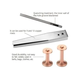 Remachadora y remachadora de cobre rojo con fijador de