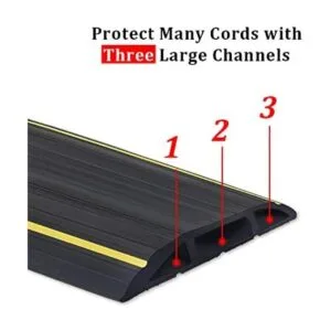 Protector de cable de suelo resistente 3 canales que_5