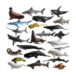 TOYMANY Juego de 24 figuras de animales marinos figuras_1