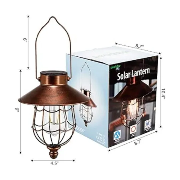 Faroles solares colgantes de metal vintage para_6