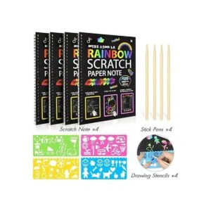 Paquete de 4 cuadernos de dibujo para niños con diseño de_3