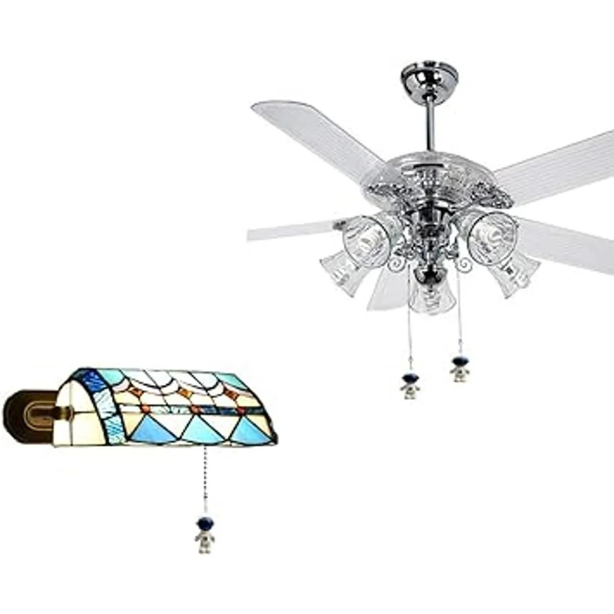 Hyamass Mini ventilador de techo colgante de 12 pulgadas_5